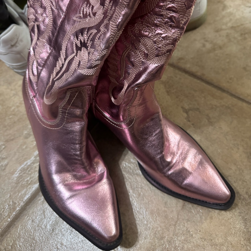 Pink Western-Style Women's Boots